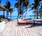 Wooden Palm Beach Deck