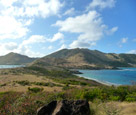 Hills landscape Caribbean island