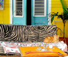 Colourful Caribbean Beach House Interior St. Martin