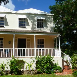 Caribbean plantation house in traditional building style