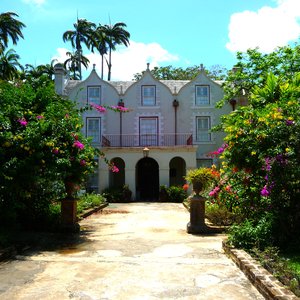 Plantation house in old Caribbean architecture