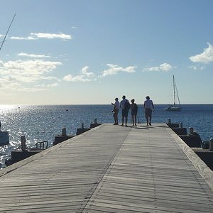 Location in Martinique on wooden pier