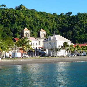 French colonial fishing town in the Caribbean