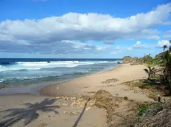 Beach Rocks Caribbean Surfers Beach Location