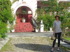 Caribbean Mansion With Flowers