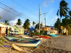 Fishing Village Street Beachside Caribbean