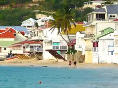 French Antilles Town On Beach Location