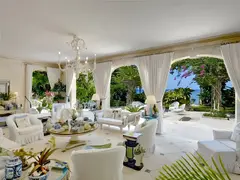 luxury caribbean colonial oceanside living room