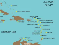 Map Of The Caribbean Islands