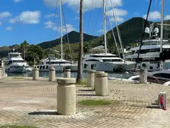 Marina In St Martin Newly Constructed For Yachts Catamarans Sailing Vessels Surrounded By Hills For Protection In The North Of The Island