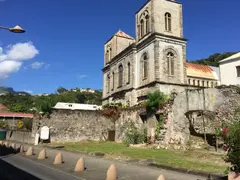 Massive Historical Brick Building Semi Ruined Near Road