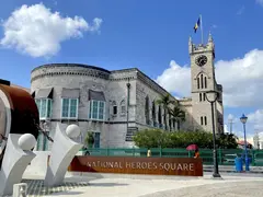 Parliament Building In Barbados Capital Of Bridgetown Next To The Hero Square Memorial