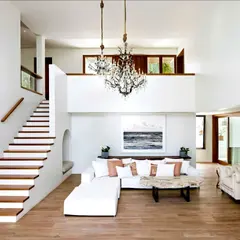 Modern Interior Living In Fabulous White Mansion