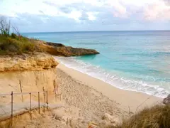 Seaside Beach Enclave With Stairs To Beach Cove And Sea For Swim Shoot In Saint Martin