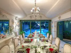 Traditional Luxury Caribbean Colonial Dining Room Interior