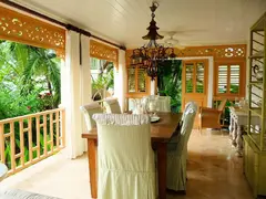 Tropical Open Veranda Caribbean Indoor Dining Room