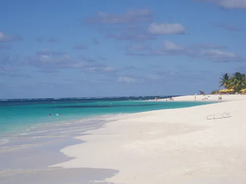 white sand long beach stretch location tropics