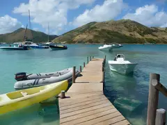 Wooden Jetty St. Martin Island Location