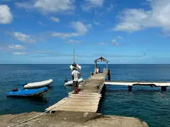 Wooden Jetty With Hut Caribbean