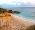 Sandy Beach Cove Location below Cliff