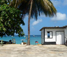 Fishing village on caribbean island