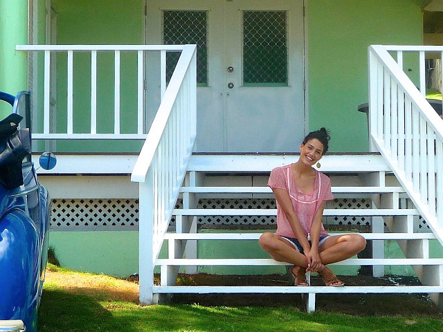 Model Florinda on location Barbados