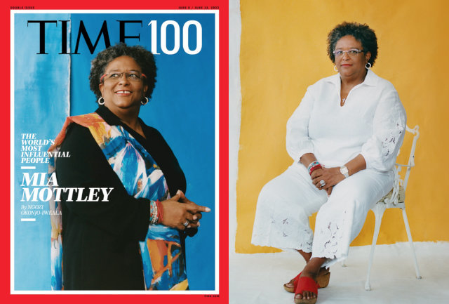 Mia Mottley, Barbados Prime Minister on TIME MAGAZINE Cover