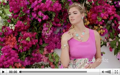 Accessorize Kate Upton commercial shoot