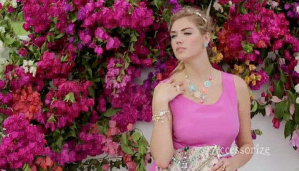 Accessorize Kate Upton commercial shoot