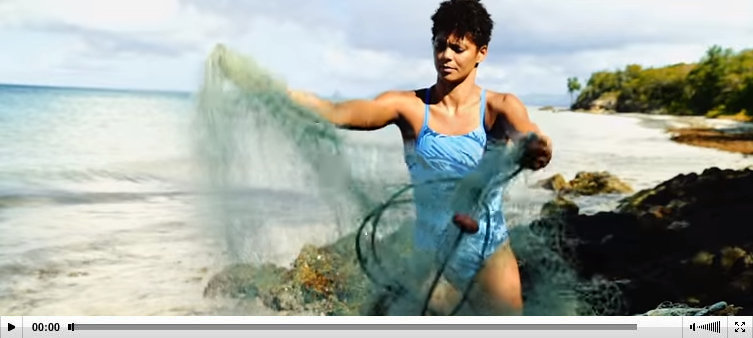 Video Coralie Balmy ecologist swim champion adidas parley