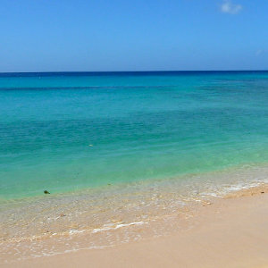 White beach and crystal clear water in the Caribbean