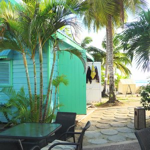 Surf shop location on Caribbean palm beach