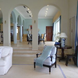 Classic luxury Caribbean style villa interior