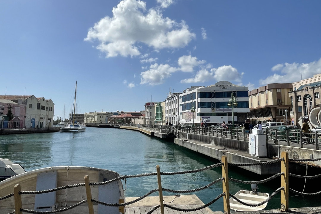Pier in bridgetown to embarque catamaran passengers
