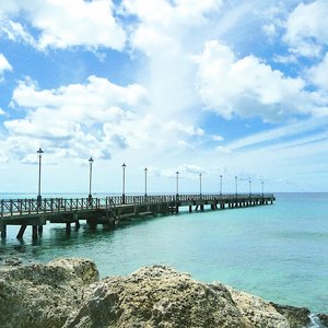 Jetty on Caribbean sea side location