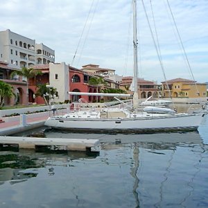 Yacht marina in Italian style on Sint Maarten