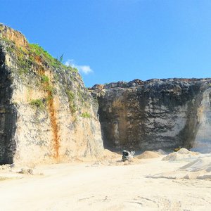 Coral stone quarry for fashion shoot location in the Caribbean