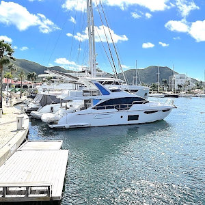 Yacht harbour with luxurious boats