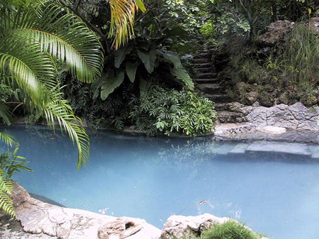 Natural tropical swimming pool Caribbean