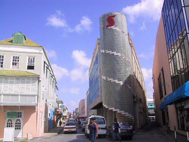 Modern Caribbean city architecture location