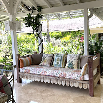 Tropical interior living room