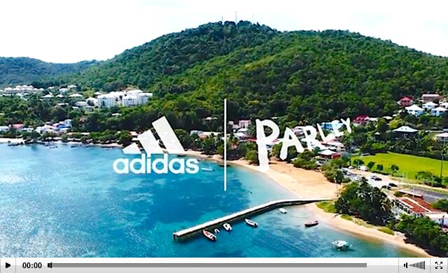 adidas commercial video shoot, parley on location Martinique